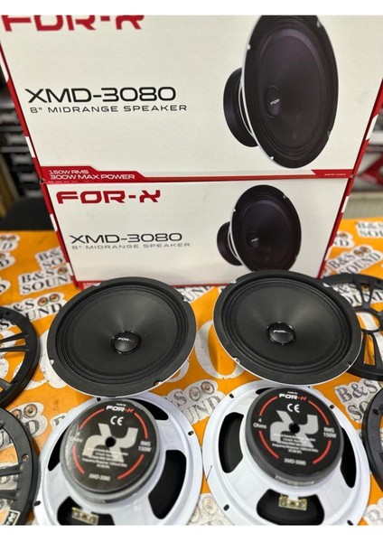 Beyaz Renk 20CM Midrange 2 Takım 4 Adet Kapaklı 300W 150RMS Ses Sistemi fırsatları