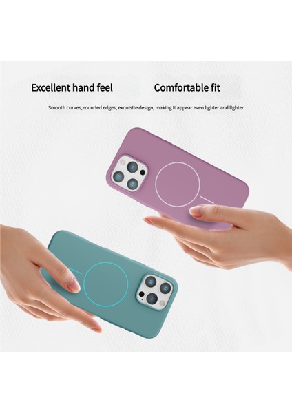 Iphone 14 Promax Magsafe İle Uyumlu Yumuşak Soft Mükemmel Manyetik Esnek Lansman Silikon Kılıf