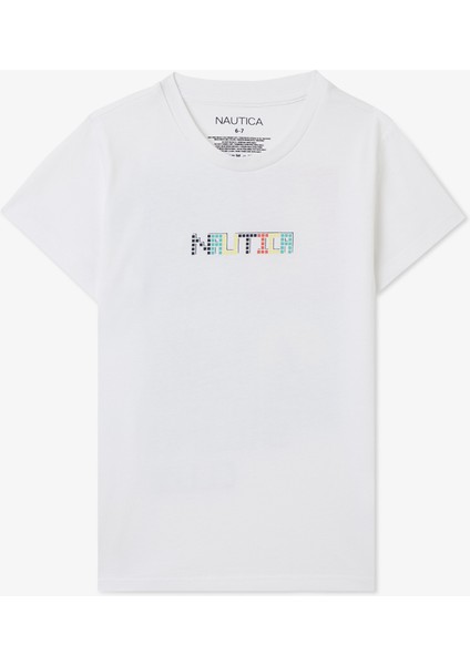 Erkek Çocuk Beyaz Regular Fit Baskılı T-Shirt