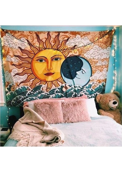 Güneş Ay Dalga Duvar Halısı 70X90 cm