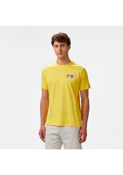 Erkek Sarı Regular Fit T-Shirt