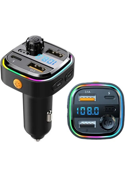 Kablosuz Araba Müzik Çalar, Çift Usb, Type-C, Bluetooth 5.0, Fm Verici fiyatları