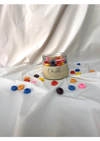 Cornflesk Candle Portakal Çiçeği Kokulu 240GRAM Doğal Soya Mumu - El Yapımı fırsatları