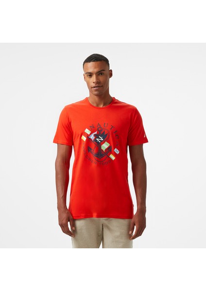 Erkek Kırmızı Standart Fit T-Shirt