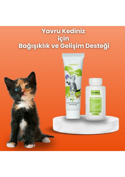 Yavru Kedi Gelişim Için 2'liKedi Bakım Seti Kitten Paste - Immune C fırsatları
