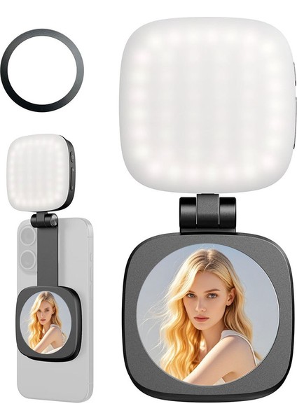 Manyetik Emme Dahili Ayna Selfie Cep Telefonu Dolgu Işığı (Yurt Dışından)