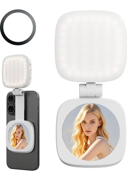Manyetik Emme Dahili Ayna Selfie Cep Telefonu Dolgu Işığı (Yurt Dışından)