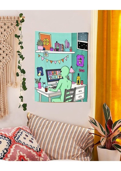 Alien Ufo 3 'lü Duvar Halısı Seti fırsatları