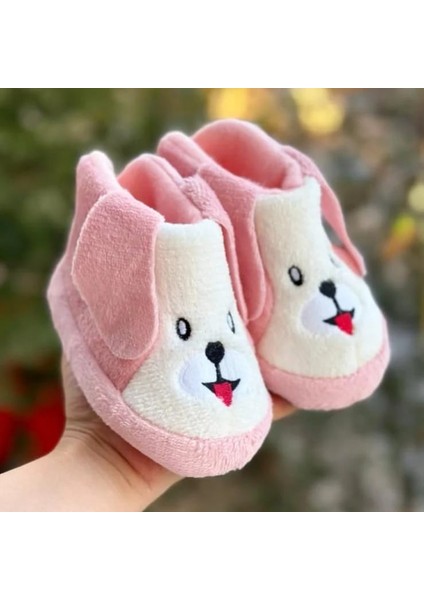Çocuk Panduf Emojili Köpek Figürlü Çocuk Panduf Anaokulu Kreş Ev Ayakkabısı Ev Botu