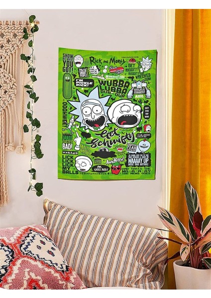 Rick And Morty 3 'lü Duvar Halısı Seti modelleri