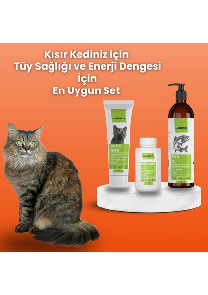 Kısır Kediniz Için 3'lü Kedi Bakım Seti Sterile Paste - Fish Oil - Immune C indirimleri