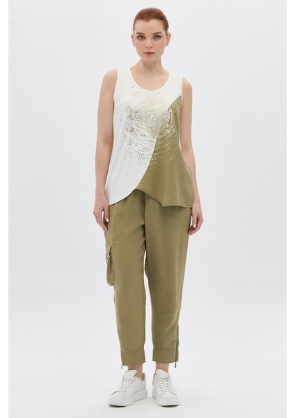 Haki Parçalı Altın Varaklı Atlet