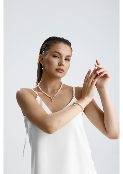 Halka Kilitli Doğal İnci Bileklik indirimleri