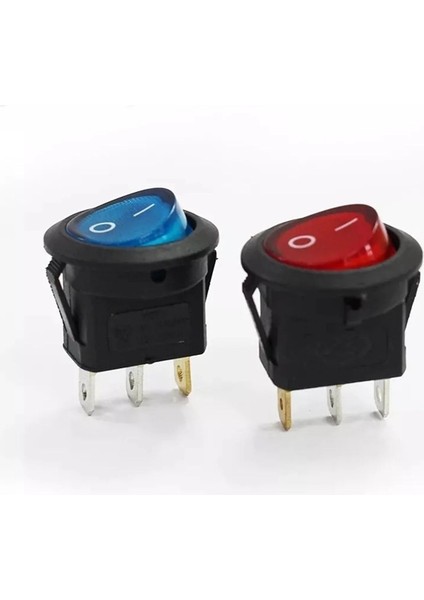 Kırmızı ve Mavi 12V Marin 20MM Anahtar Seti, Dayanıklı ve Şık Tasarım.