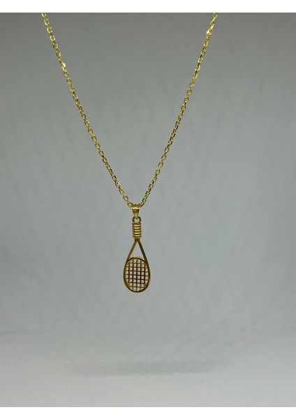 Tenis Raketi Altın Kaplama Gümüş Kolye fiyatları