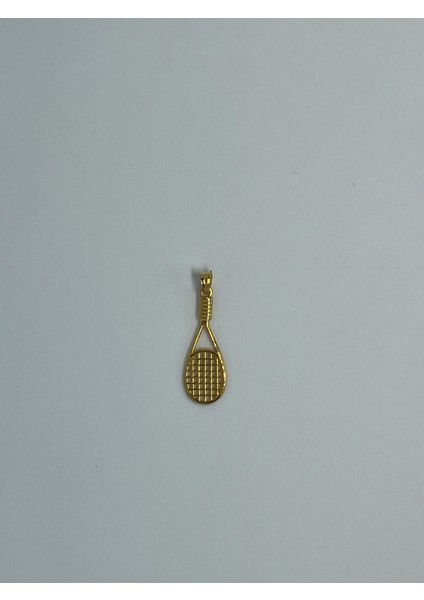 Tenis Raketi Altın Kaplama Gümüş Kolye modelleri