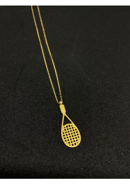 Tenis Raketi Altın Kaplama Gümüş Kolye fırsatları