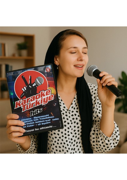 KARAOKE HİTS – 1 TÜRKİYE – 15 EFSANE ŞARKI – EV VE PARTİ EĞLENCESİ"DVD