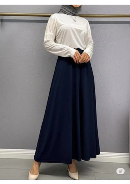 Scuba Krep Bel Lastikli Kloş ETEK(93-94CM Uzunluk)