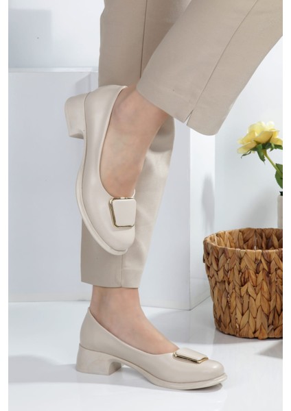 Günlük Ortopedik Rahat Şık Kadın Topuklu Ayakkabı