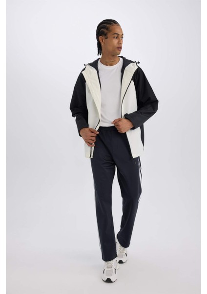 Fit Sporcu Jogger Eşofman Altı Standart Fit Standart Paça Skuba Dalgıç Kumaş Beli Lastikli Düz Paça