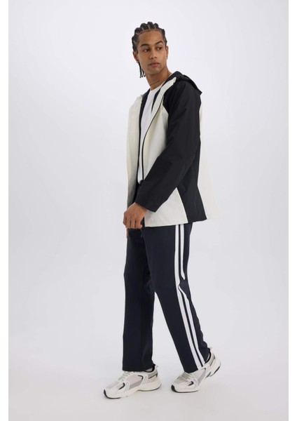 Fit Sporcu Jogger Eşofman Altı Standart Fit Standart Paça Skuba Dalgıç Kumaş Beli Lastikli Düz Paça