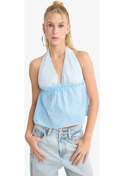 Coool Poplin Boyundan Bağlamalı Bluz F9621AX25AU fırsatları