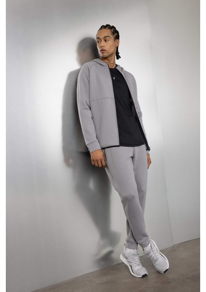 Fit Slim Fit Sporcu İnce Jogger Eşofman Altı Dar Kesim Skuba Dalgıç Kumaş Standart Paça Beli Bağcıklı Lastikli Paça Z9112AZ24AU