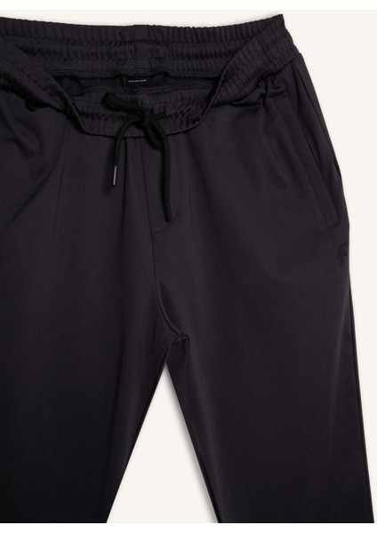 Fit Sporcu Jogger Eşofman Altı Slim Fit Dar Kesim Standart Paça Skuba Dalgıç Kumaş Beli Lastikli Düz Paça E3930AX24WN