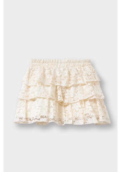 Kız Bebek Beli Lastikli Dantel Etek G1350A525AU