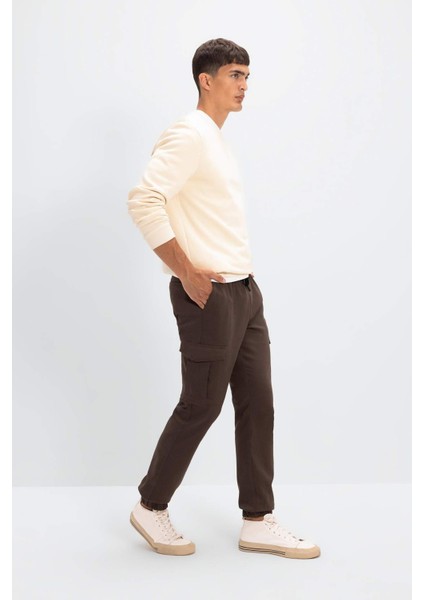 Yazlık Jogger Taktik Pantolon Kargo Cepli Beli Bağcıklı Lastikli Paça D1044AX24AU