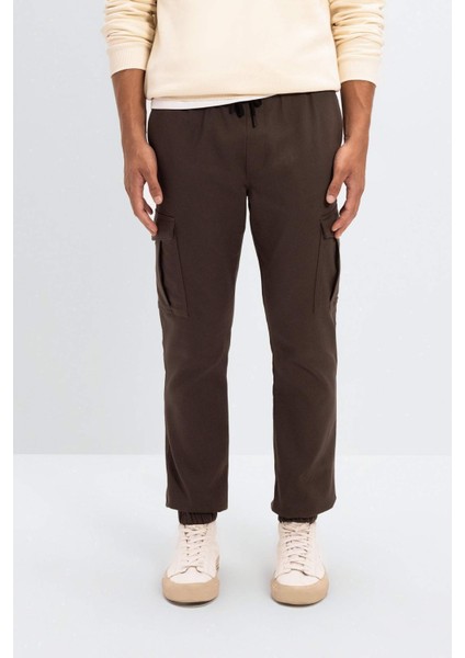 Yazlık Jogger Taktik Pantolon Kargo Cepli Beli Bağcıklı Lastikli Paça D1044AX24AU