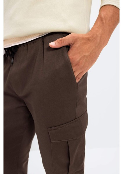 Yazlık Jogger Taktik Pantolon Kargo Cepli Beli Bağcıklı Lastikli Paça D1044AX24AU