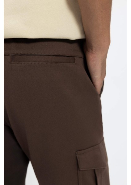 Yazlık Jogger Taktik Pantolon Kargo Cepli Beli Bağcıklı Lastikli Paça D1044AX24AU