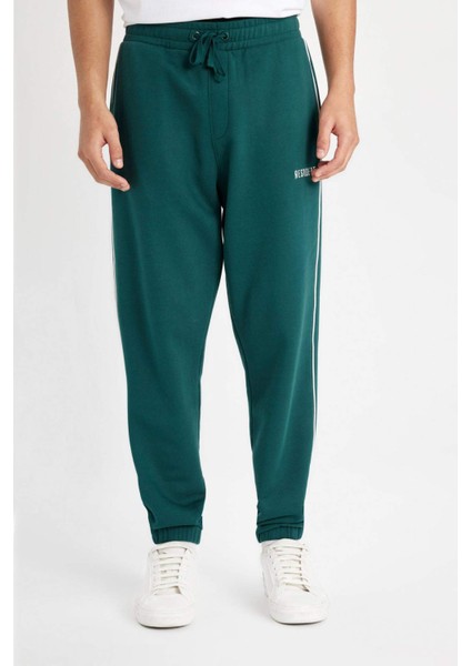 Regular Fit Jogger Eşofman Altı Fleto Cepli Baskılı Beli Bağcıklı Lastikli Paça D2025AX24WN