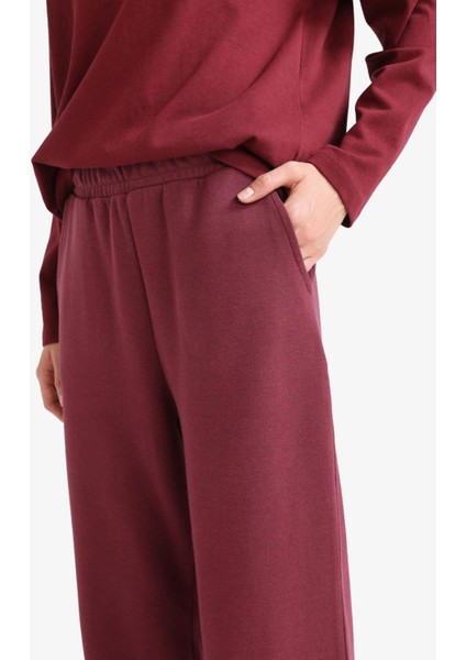 Straight Fit Geniş Bol Paça Basic Düz Cepli Eşofman Altı D3759AX25AU