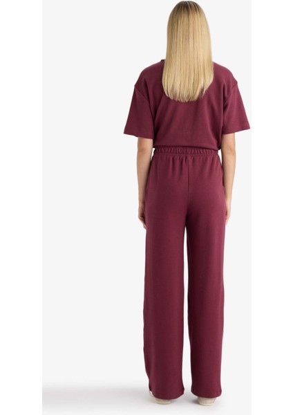 Straight Fit Geniş Bol Paça Basic Düz Cepli Eşofman Altı D3759AX25AU