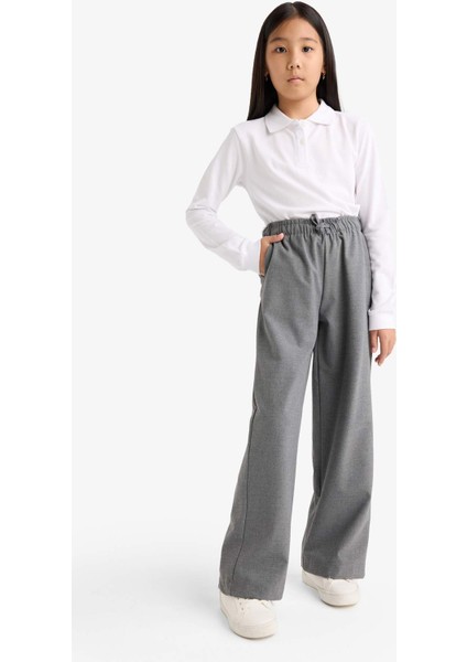 Kız Çocuk Wide Leg Geniş Paça Okul Pantolonu F2257A825AU