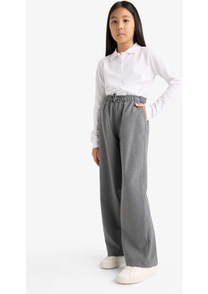 Kız Çocuk Wide Leg Geniş Paça Okul Pantolonu F2257A825AU