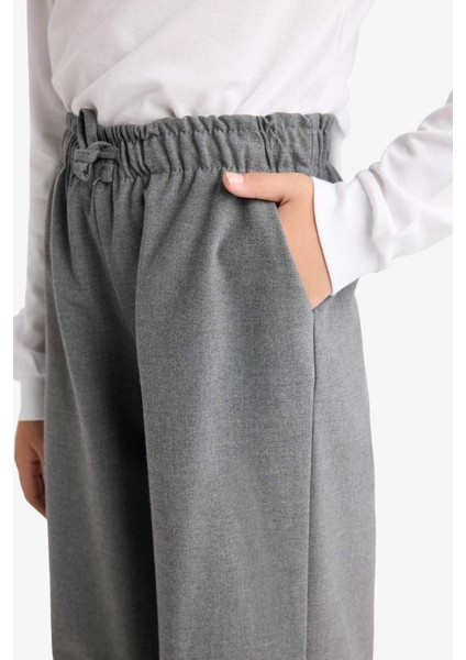 Kız Çocuk Wide Leg Geniş Paça Okul Pantolonu F2257A825AU