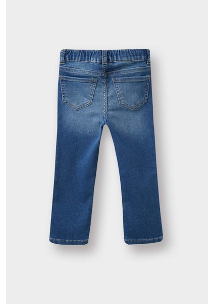 Kız Bebek Beli Lastikli Jean Pantolon E9557A525AU