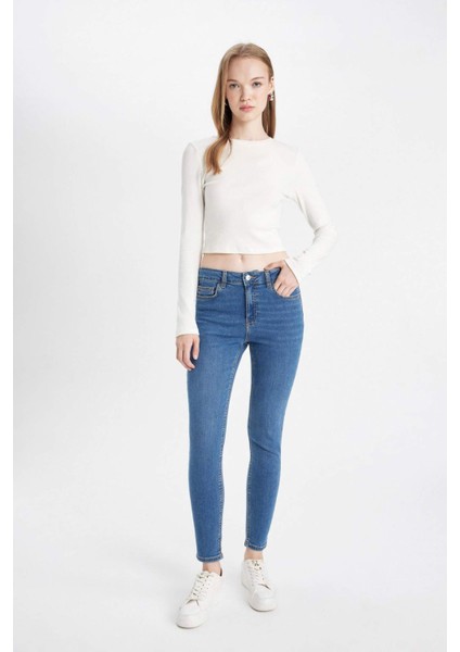 Rebeca Skinny Fit Yüksek Bel Dar Paça Bilek Boy Jean Pantolon C7609AX24AU