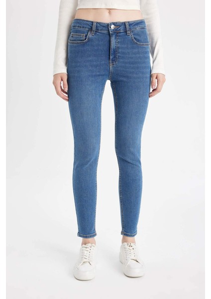 Rebeca Skinny Fit Yüksek Bel Dar Paça Bilek Boy Jean Pantolon C7609AX24AU