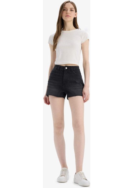 Normal Bel Kısa Paça Jean Şort E0498AX25SM