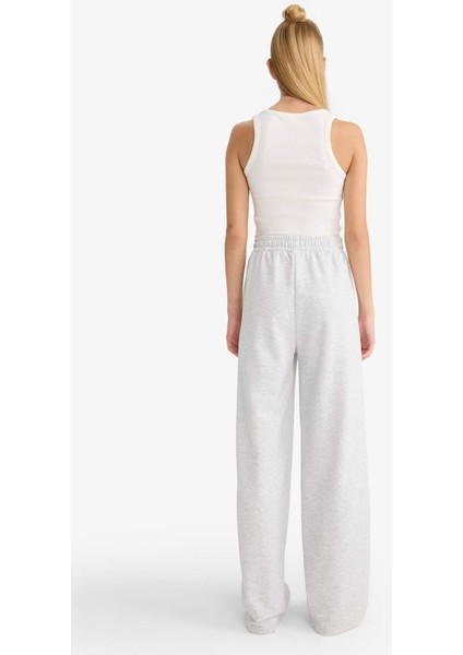 Coool Wide Leg Geniş Paça Beli Lastikli Baskılı Eşofman Altı F8912AX25WN