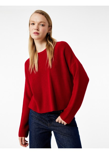 Uzun Kollu Bisiklet Yaka Basic Triko Kazak fiyatları