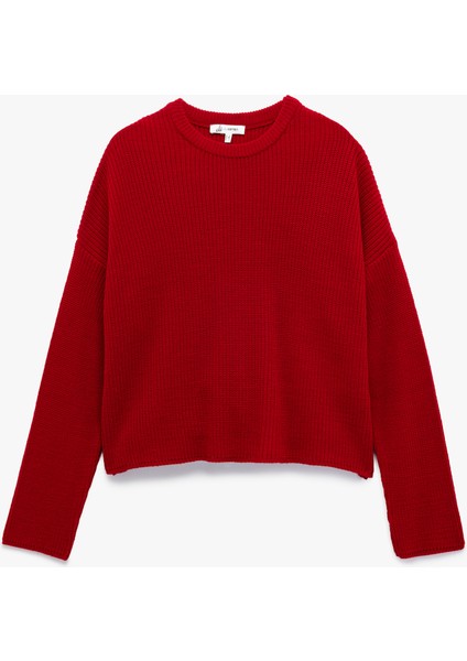 Uzun Kollu Bisiklet Yaka Basic Triko Kazak modelleri