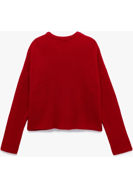 Uzun Kollu Bisiklet Yaka Basic Triko Kazak fırsatları