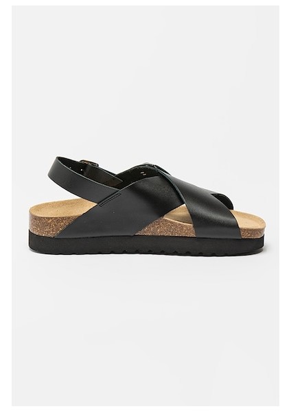 Crossed Bands Kadın Siyah Sandalet fiyatları