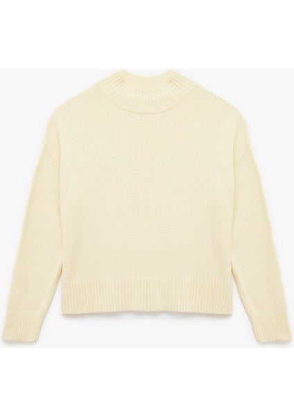 Dik Yaka Uzun Kollu Basic Triko Kazak modelleri